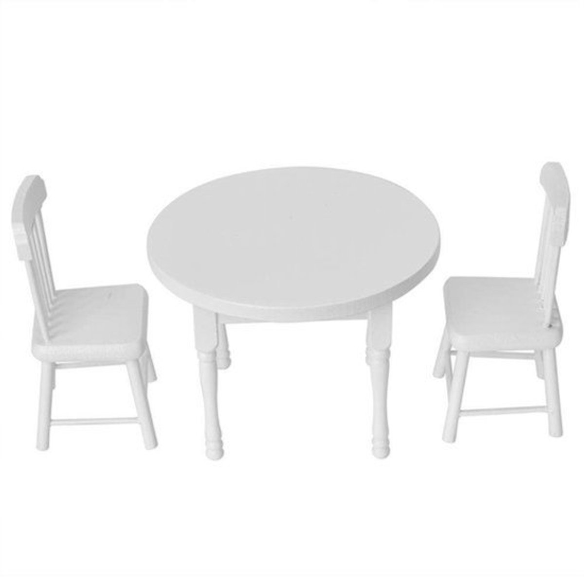 Dailygoody - 1:12 Poppenhuis Mini Tafel Stoel Accessoires - Houten