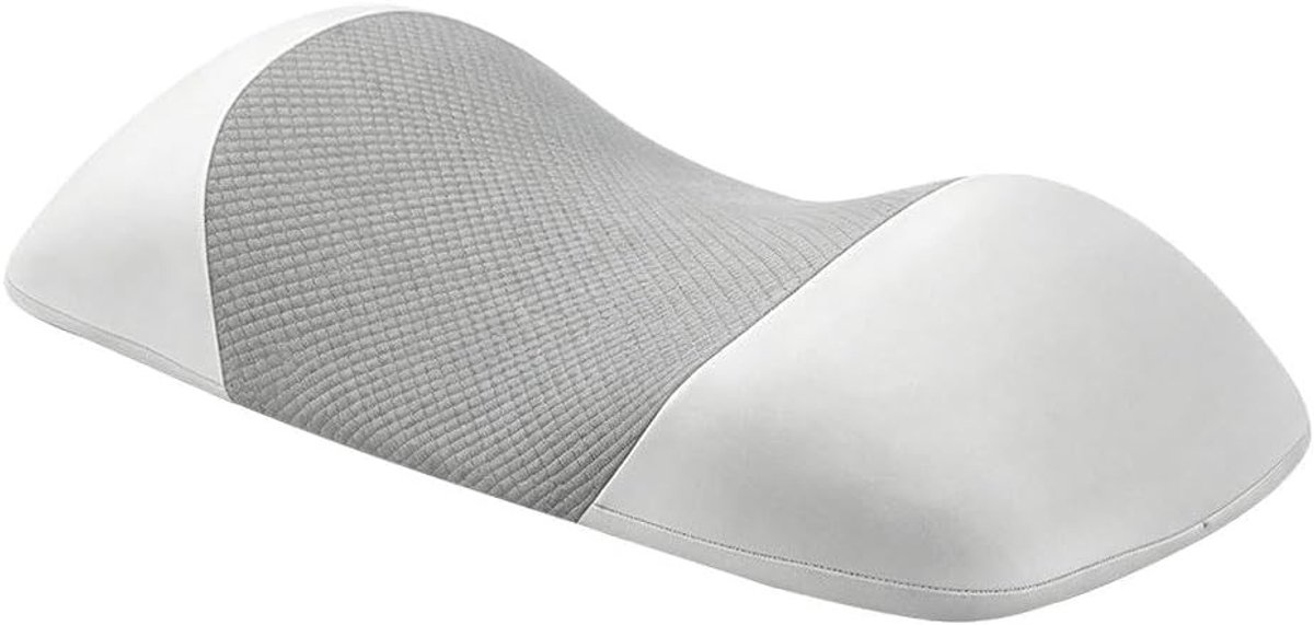 Orthopedisch Kussen voor Rugpijn, Geheugenfoam Lendensteun voor Kantoorstoel, Auto en Bed, Ademend Hoesje (Grijs)