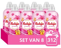 Robijn Wasverzachter - Pink Sensation - 8 Stuks - 312 Wasbeurten - Voordeelverpakking