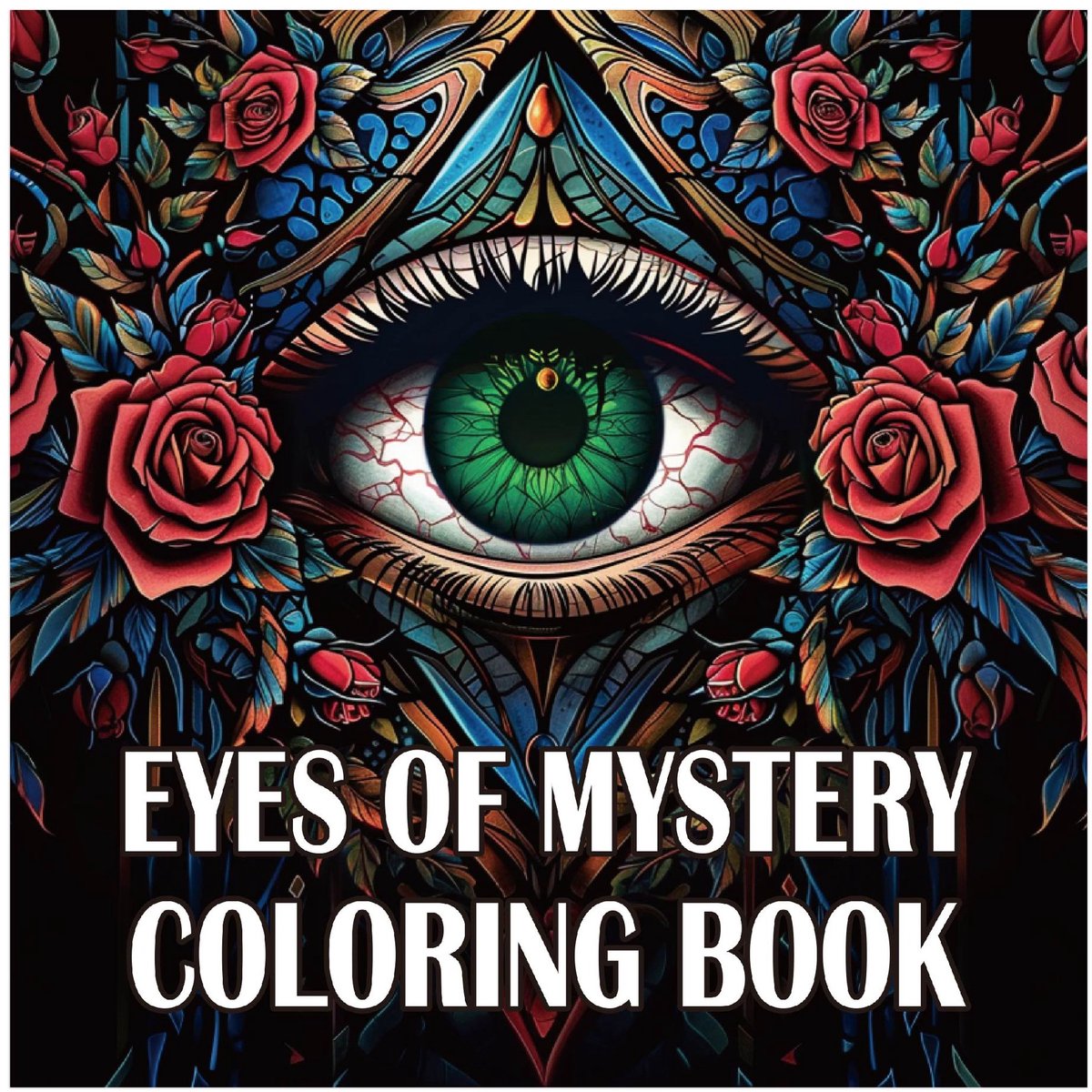 Casalora 24 kleurplaten van een Mystiek oog - kleurboek voor volwassen -kleurboek voor jong en oud, fantasie-kleurplaten
