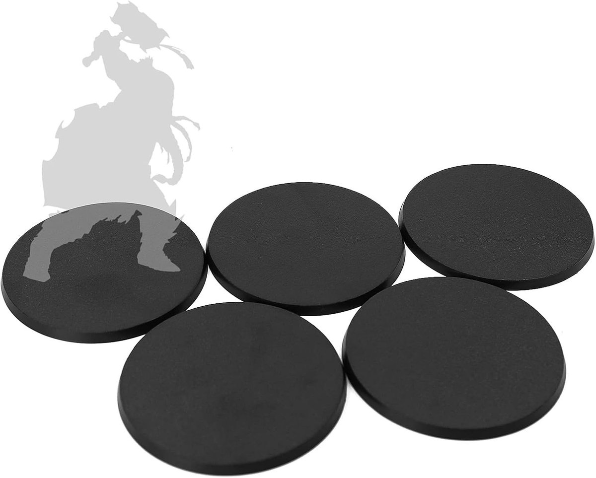Set van 5 Stuks 90mm Ronde Plastic Basis voor Figuren of Miniaturen voor Bordspellen en Decoratie