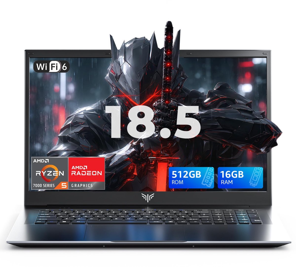 ACEMAGIC AX18Pro 18.5 inch Gaming Laptop - ΑΜD Ryzen 5 7430U Prozessor(tot 4,3 GHz) - 16GB DDR4 RAM 512GB SSD - Widows11 Pro - WIFI6 - Grijs