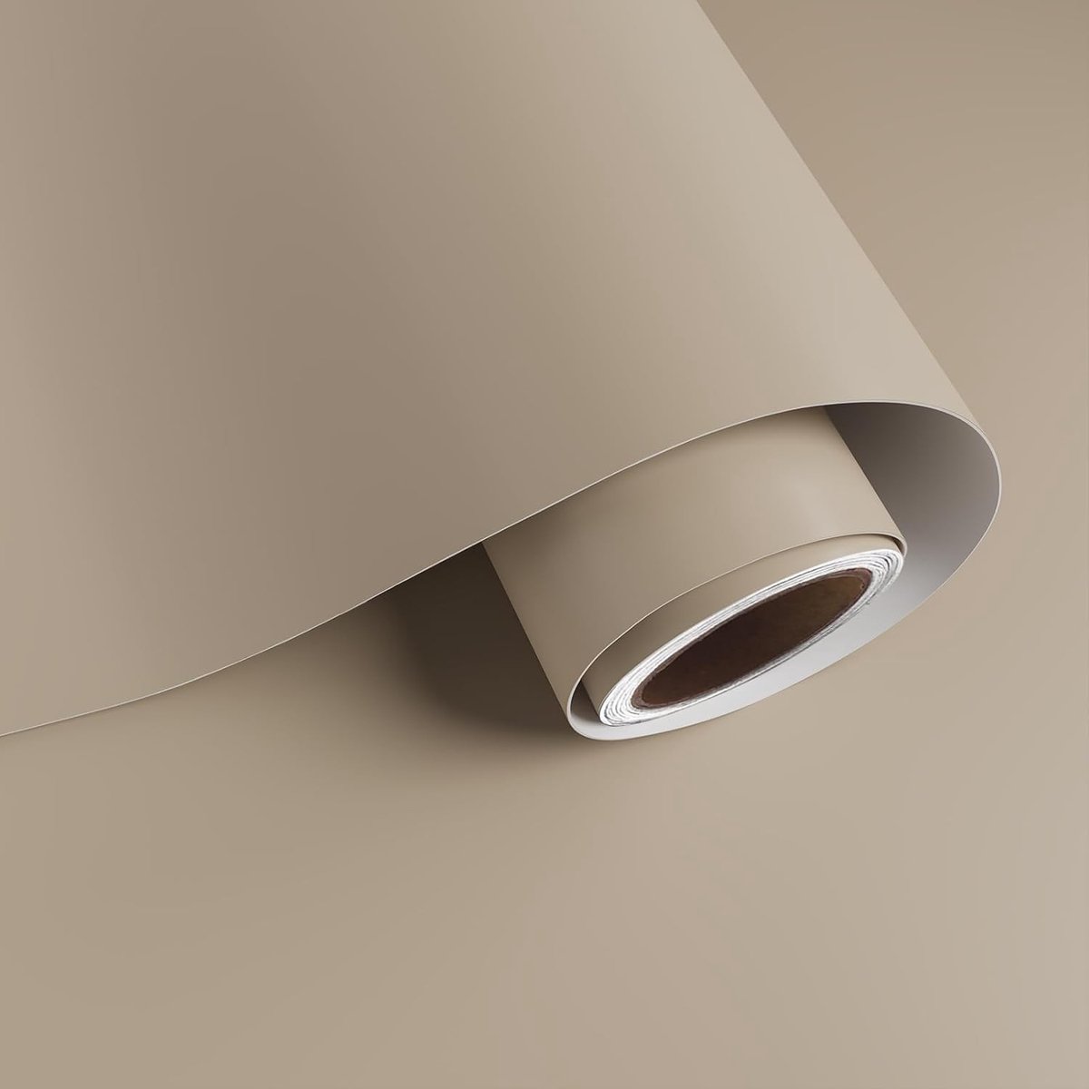 Lichtbruine Peel and Stick Behang voor Woonkamer en Slaapkamer - Verwijderbaar Contactpapier voor Keukenbladen en Kasten - 40cmx315mm Vinyl Wrap met Dikke Plaklaag