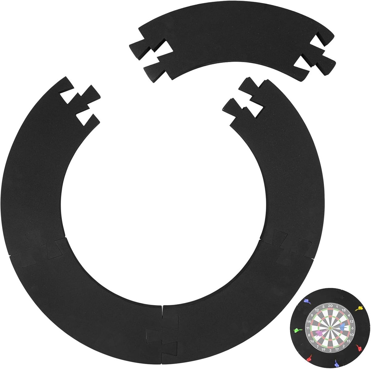 Dartbord Beschermring voor Wandbeveiliging: 5-Segment Dart Catchring, Ideaal voor Garage, 44 x 13 x 2.5 cm, Vermijd Schade aan Muren en Verhoog het Speelplezier