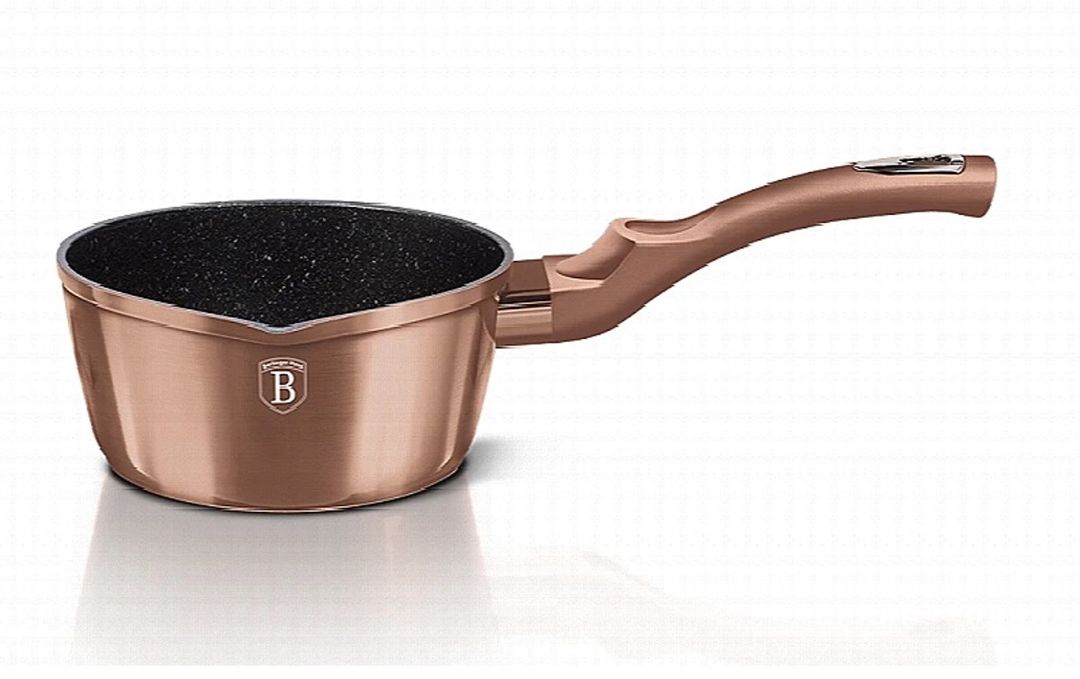 Pannetje met marmeren afwerking, 16 cm, Rosegold Metallic Line
