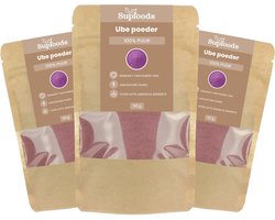 Ube poeder 100% puur - 4 x 50 g - Filipijnse paarse yam (Dioscorea alata) - Ongezoet - Voor latte en bakken