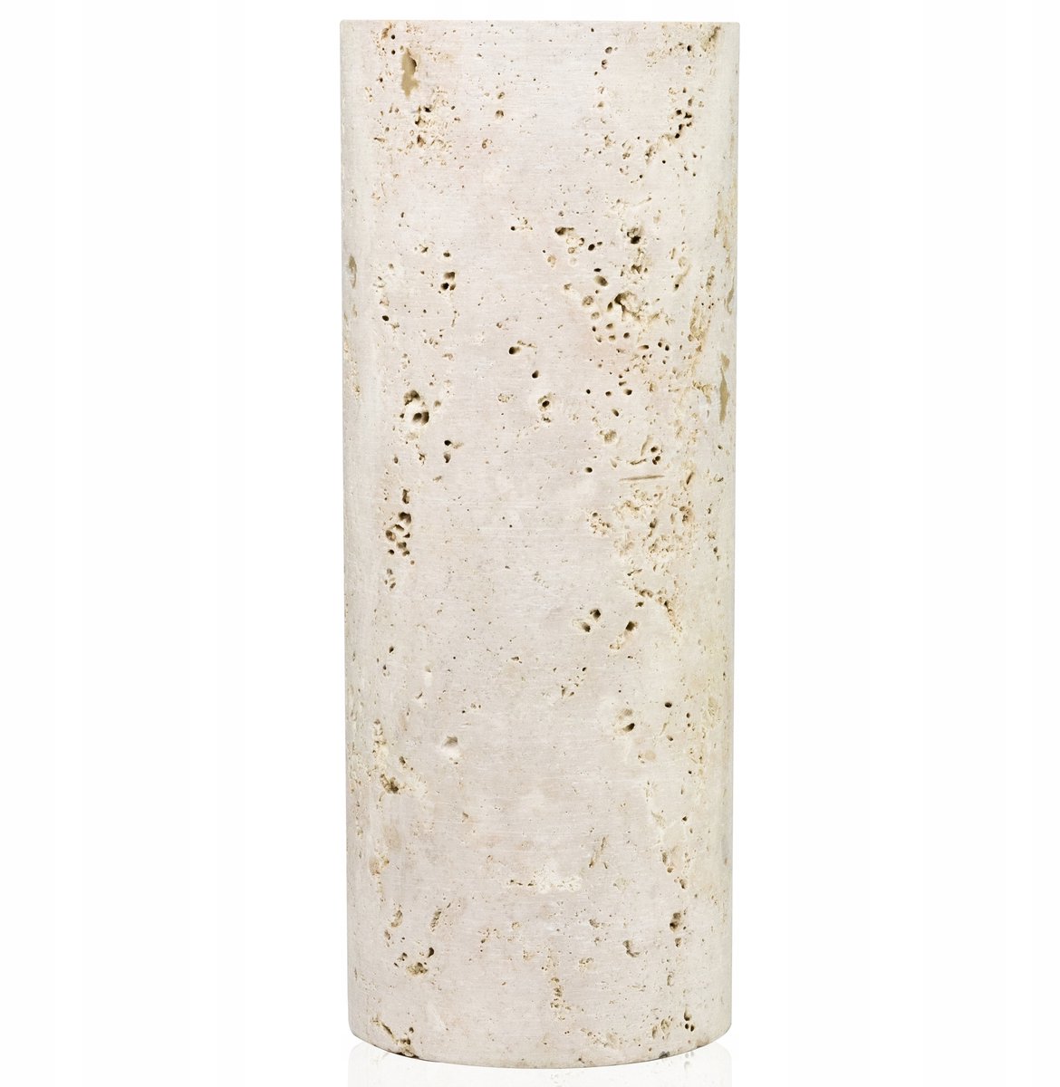 Hoge Trawertijn Vaas 25 cm - Natuursteen Decoratie