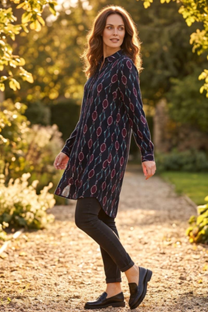 DIDI Dames Tunic Violet Blue Loomlight print maat 38