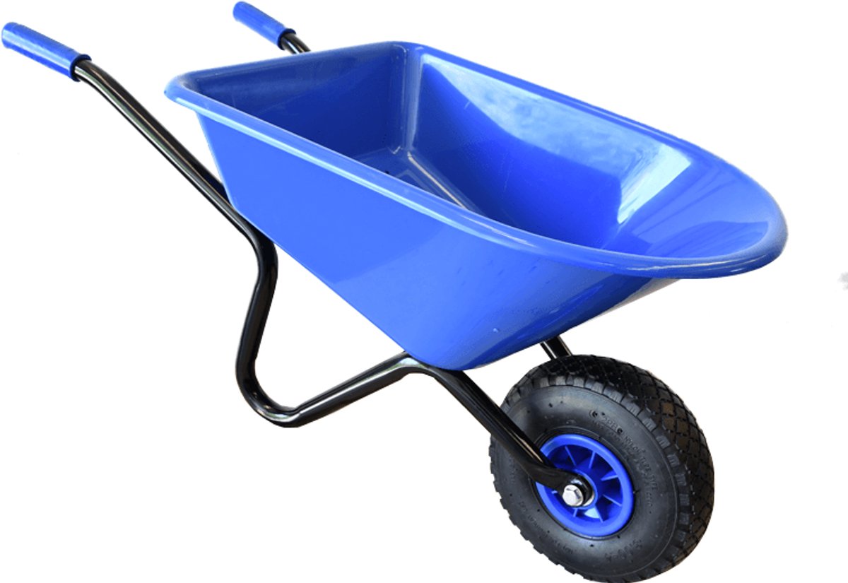 Meuwissen Agro Kinderkruiwagen - Speelgoedkruiwagen - Metalen frame - Kunststof bak - NML wiel - Blauw