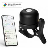 BlueTime® Fietsbel Pro - Anti Diefstal Bel voor Fatbike, Racefiets, Kinderfiets en E Bike - inclusief GPS tracker - Fiets Accessoires Volwassenen en Kind - Geschikt voor Android Find My Device - Zwart