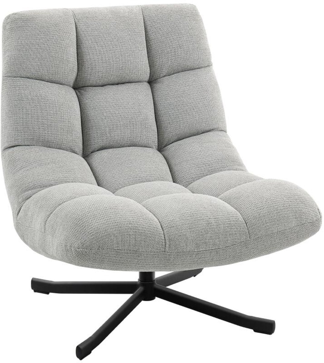 Loungestoel 95x75x90 cm Lichtgrijs Metalen onderstel Loungestoel Eenpersoonsstoel Leesstoel Eenvoudig design Zacht en comfortabel Stevig en duurzaam Praktisch en mooi Te gebruiken in de woonkamer, de slaapkamer en de studeerkamer