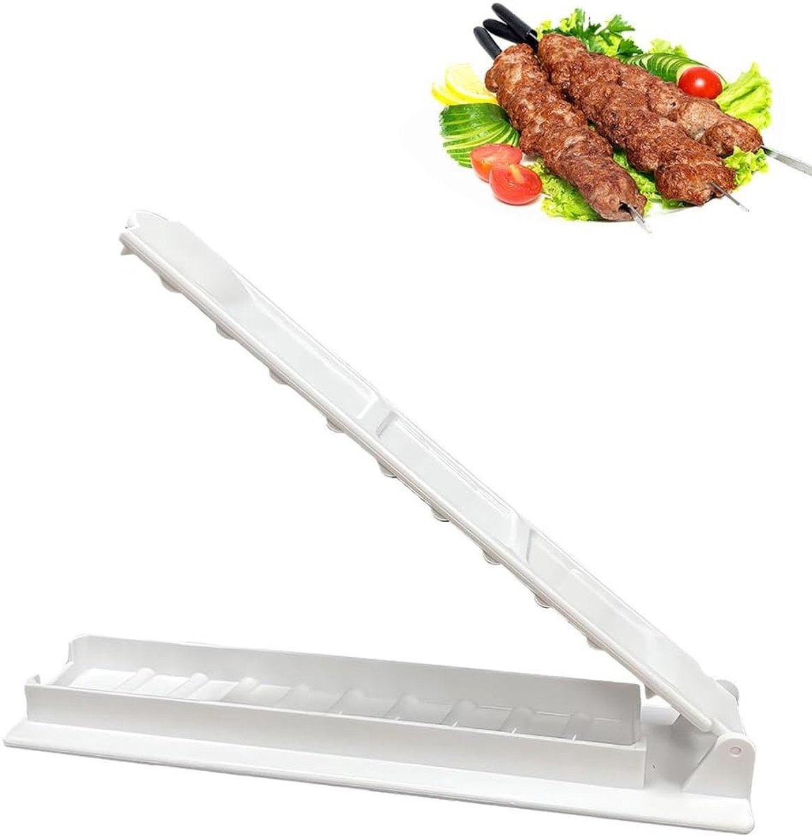 Kebab Press Maker voor het maken van heerlijke Turkse kebabs, ideaal voor BBQ, picknick en kamperen, perfect voor beginners en gezinnen