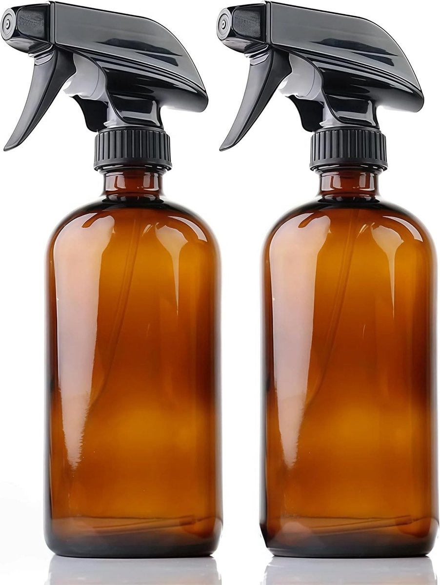 Lege Sprayflessen van 500 ml, Perfect voor Planten, Schoonmaken en Haarverzorging, Herbruikbaar en Voedselveilig, Set van 2