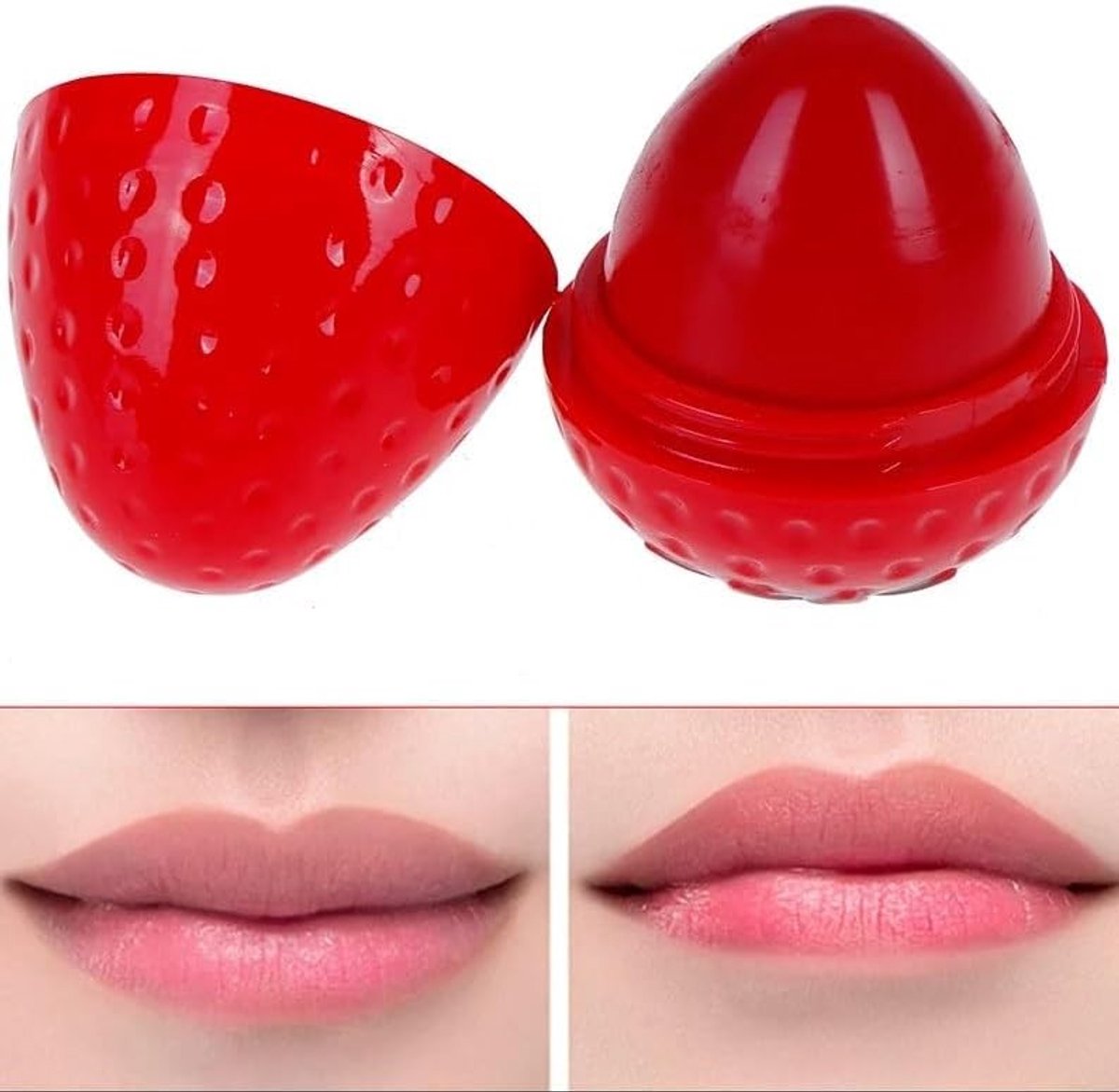 Voedende Aardbeien Lipbalsem Set met 24 Stuks, Hydraterende Lippenverzorging met Natuurlijke Extracten, Perfect Cadeau voor Vrouwen en Meisjes