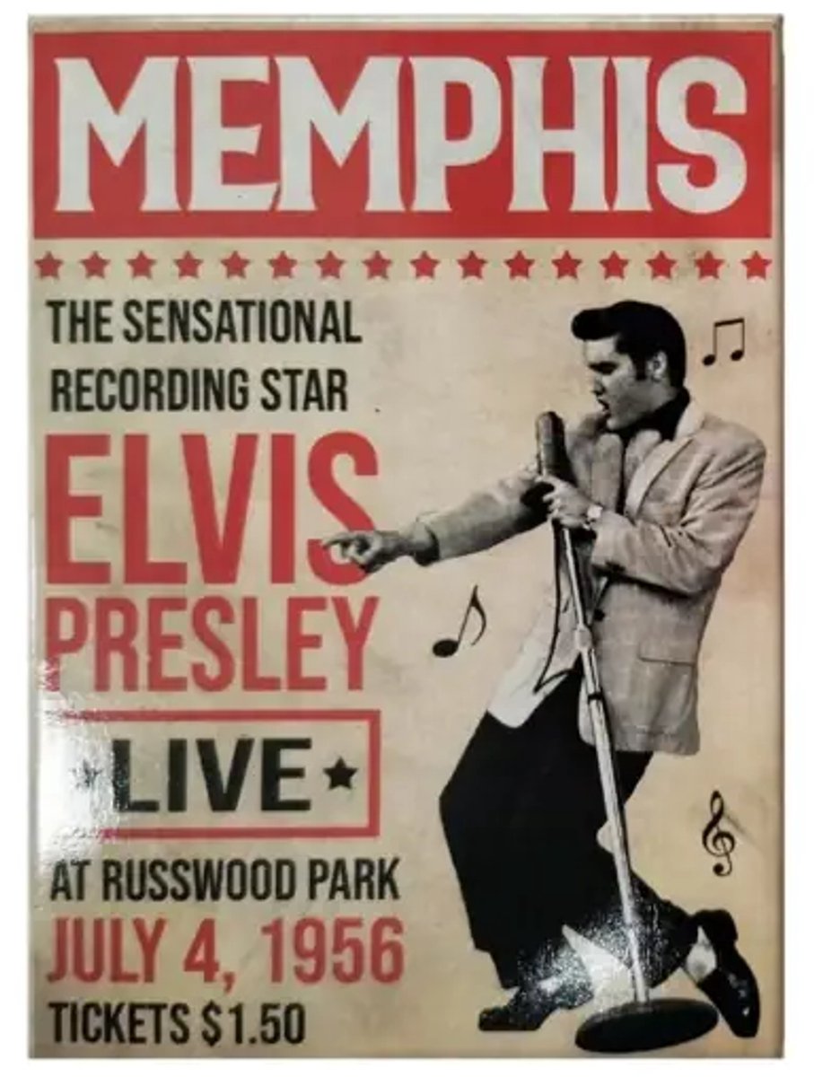 Elvis Presley Memphis Poster Retro Magneet