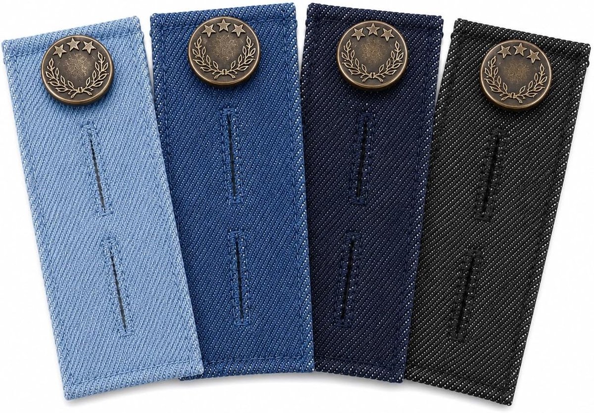 Set van 4 broekverbredingen voor een perfecte pasvorm, verstelbare taille en comfort