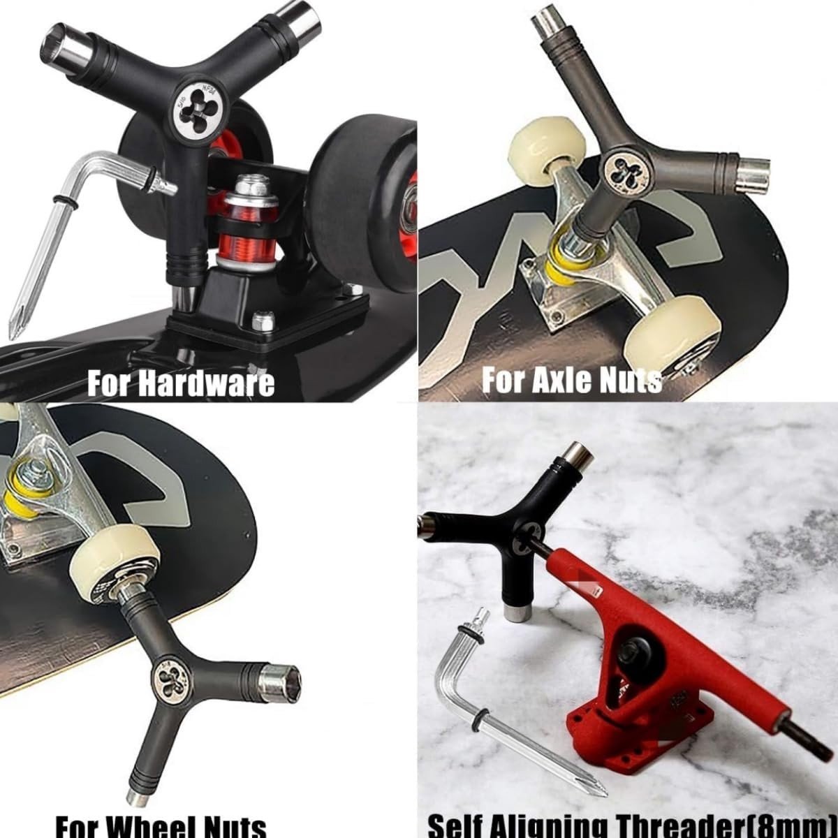 Multifunctionele Skateboard Tools, Draagbare Y-tools, Schroevendraaiers en Accessoires voor Skateboard Onderhoud