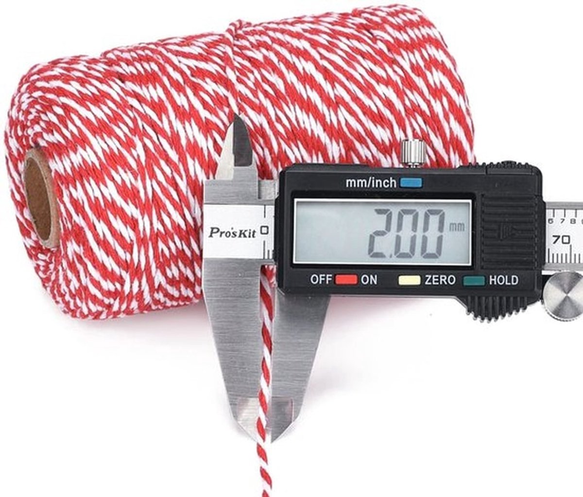 Cadeaukoord - Decoratief Touw - 200 Meter - Kerstversiering - Katoenen Touw - Perfect voor Doe-het-zelf - Geschikt voor Cadeaus