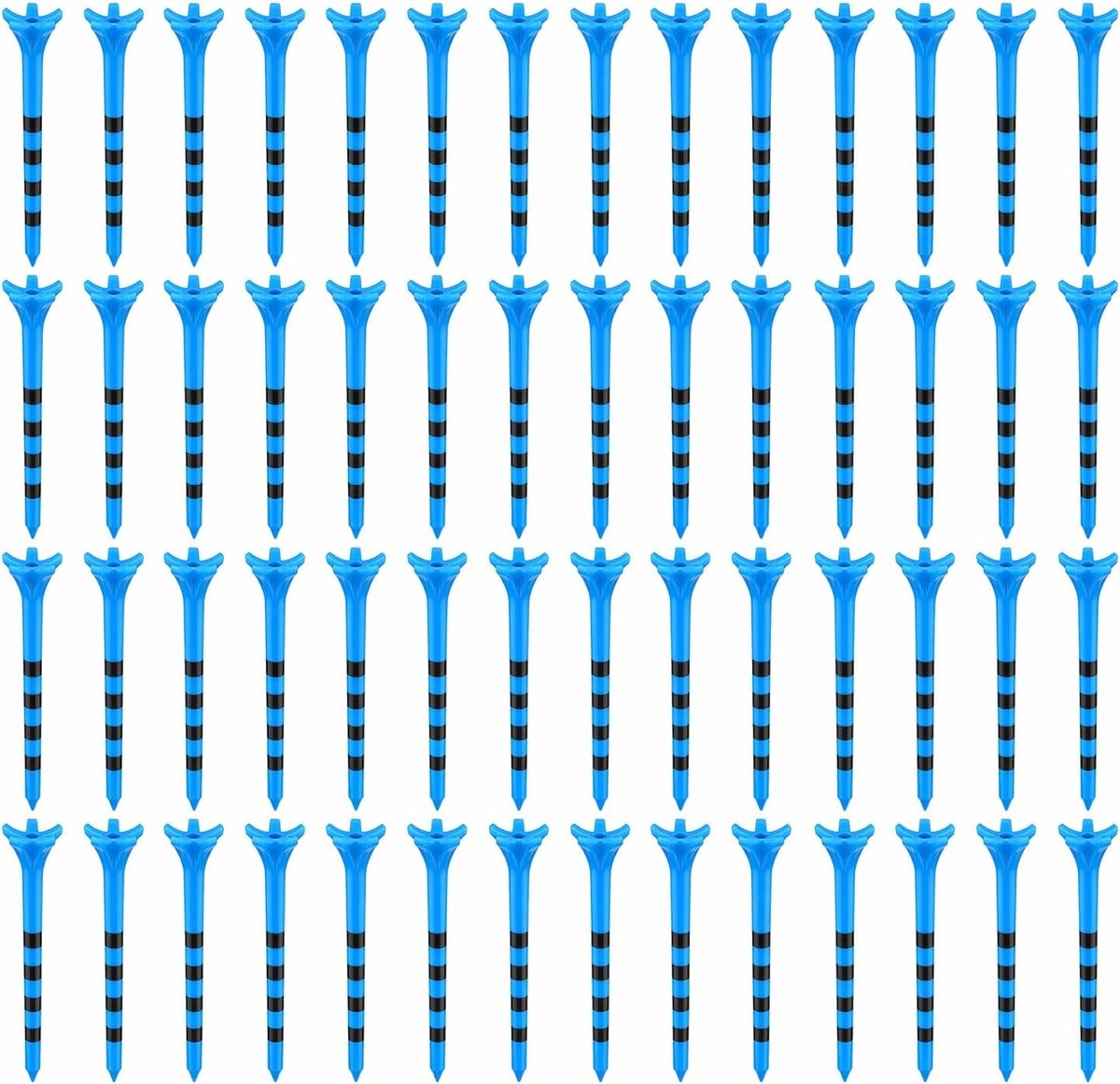 60 kunststof golftees van 83 mm in blauw, ideaal voor golfers, duurzaam en lichtgewicht