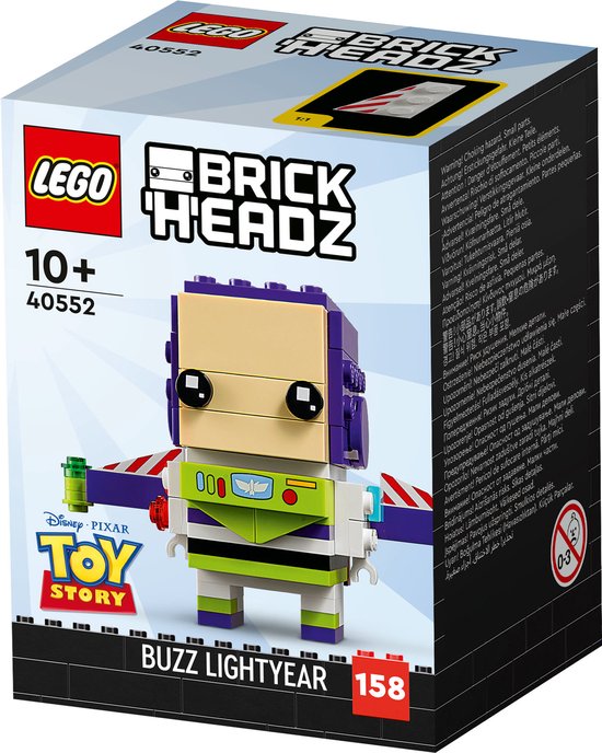 LEGO BrickHeadz Buzz Lightyear 40552 verpakking, met Toy Story logo.