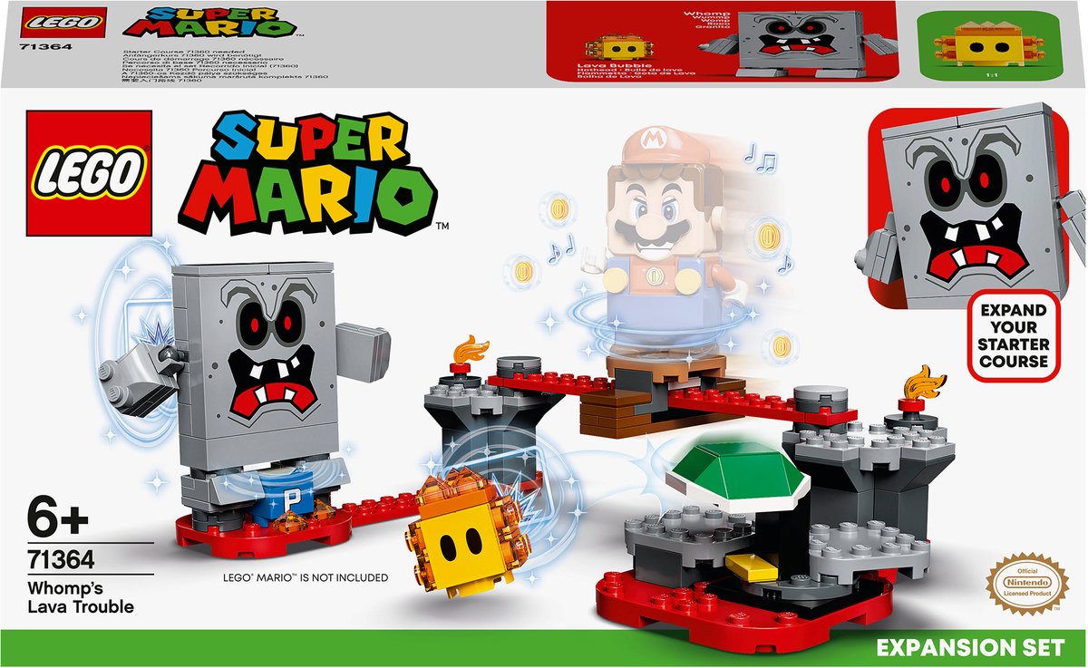 Bol.com LEGO 71364 Super Mario Uitbreidingsset: Whomps Lavafort Bouwbaar Spel aanbieding