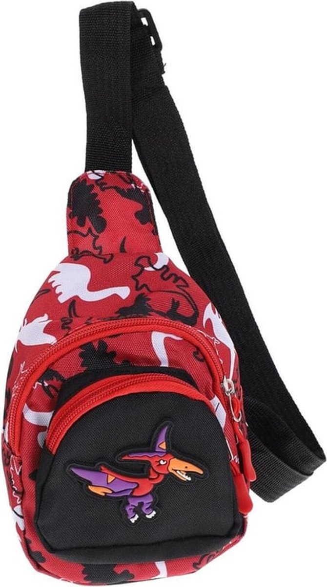 Patroon Sling Bag Mini Schoudertas voor Kids Jongens - Dinosaurus Thema - Handige Crossbody Borsttas voor Reizen en Dagelijks Gebruik