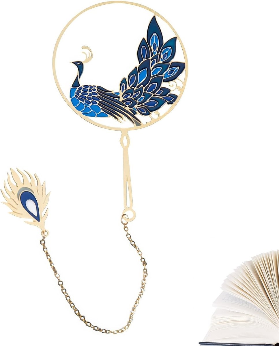 Elegante metalen boekenleggers met veren, perfect als cadeau voor studenten en boekenliefhebbers
