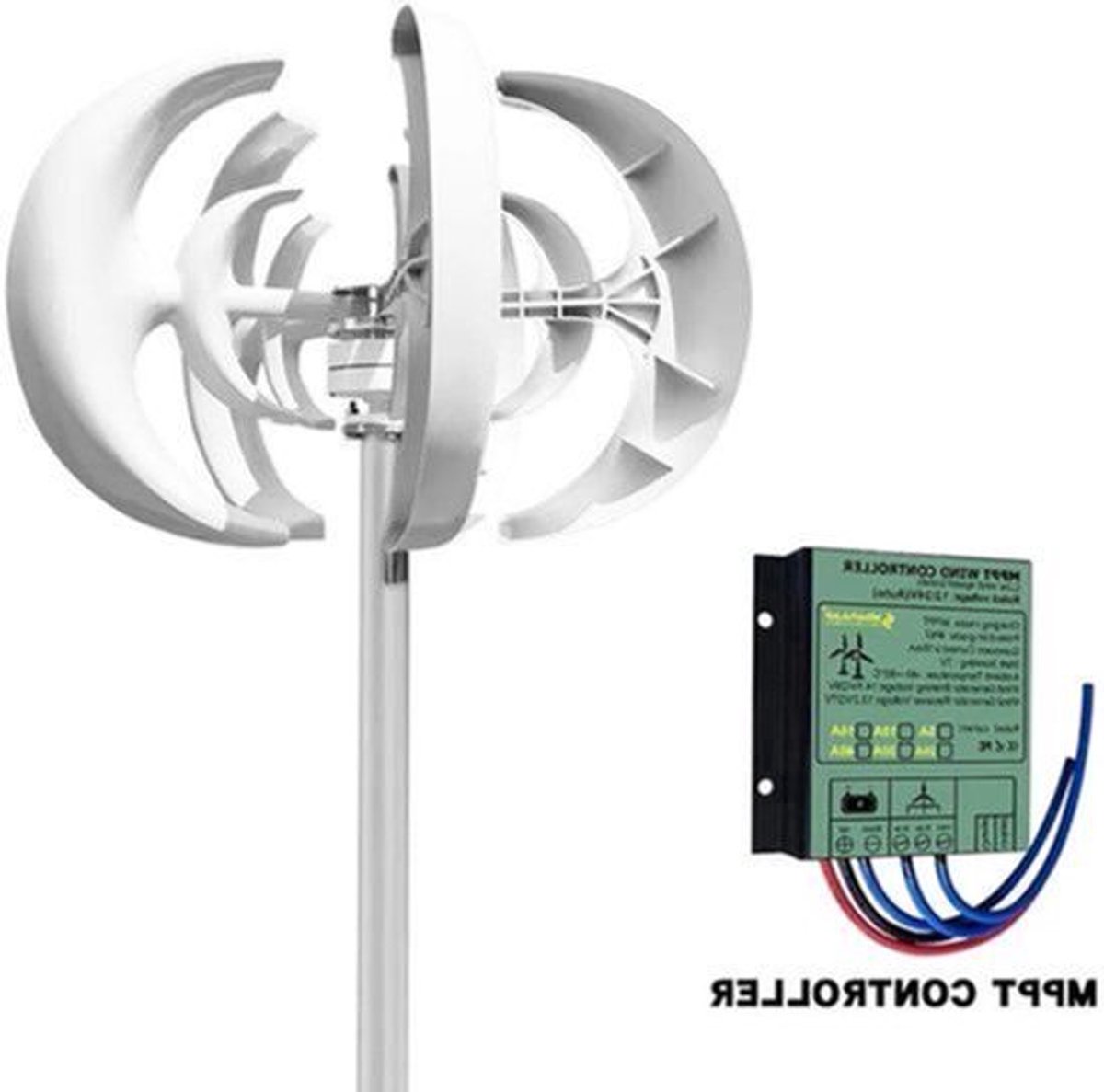 Windturbine - Windmolen - Windturbine Generator - Windenergie - Verticale - 3000W - 24V - met Windcontroller - Stille en Krachtige Energieoplossing voor Thuisgebruik