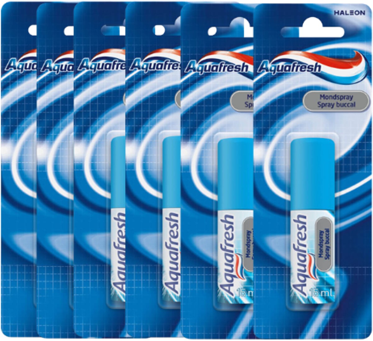Aquafresh Mondspray - 6 x 15 ml - Voordeelverpakking