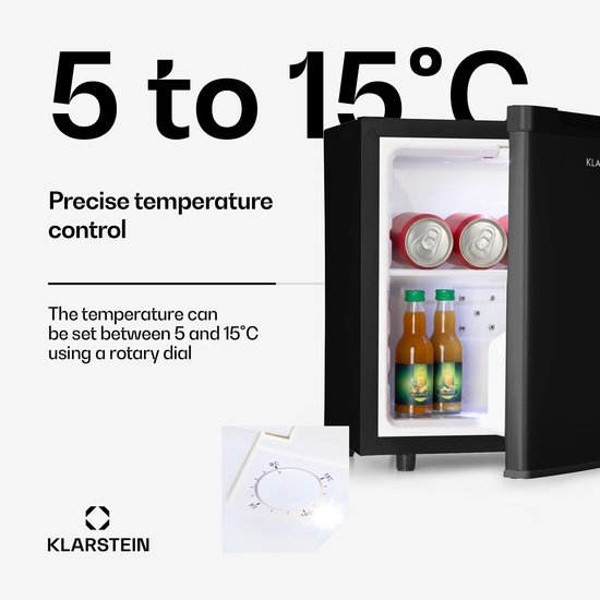 Mini Koelkast 30L – Stil 24 dB – Instelbaar 5-15°C – Automatisch Ontdooien – Zwart — afbeelding 5
