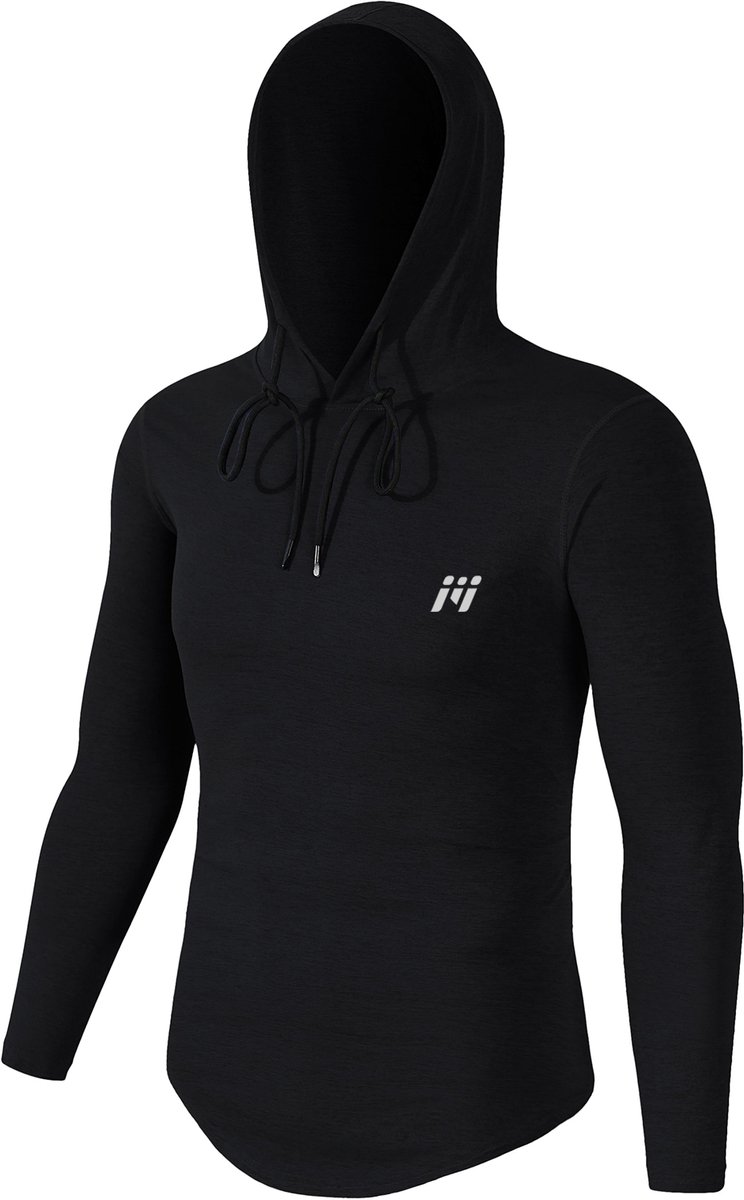 MEETYOO Heren Capuchonpullover Hoodie Lange Mouwen Shirts Sportshirt Voor Heren Zwart Wit Outdoor Sweatshirt Met Capuchon