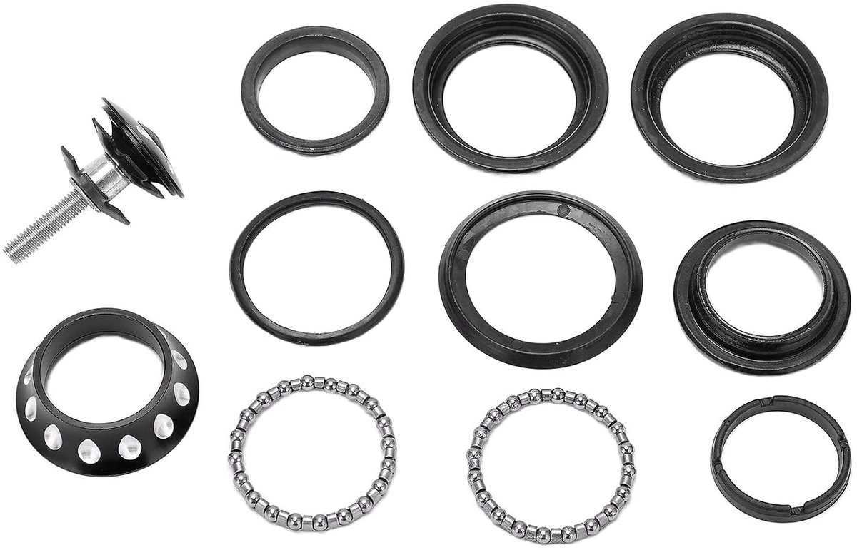 Kleurrijke metalen druppelvormige conische balhoofdbowlset met lagers, diameter 44 mm voor mountainbikes en dead fly fietsen
