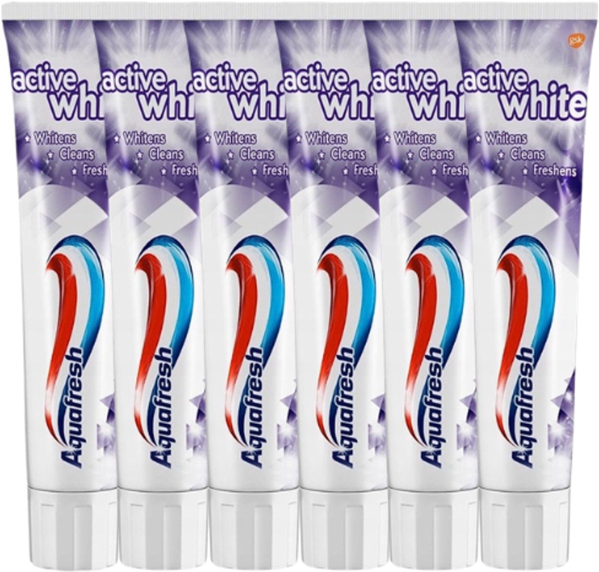 Aquafresh Tandpasta Active White - 6 x 100 ml - Voordeelverpakking
