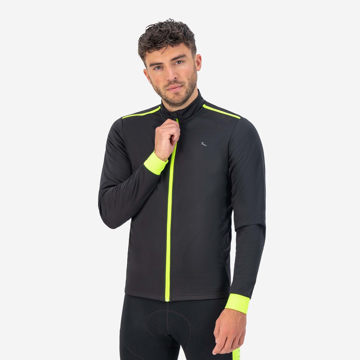 Rogelli Core Heren Fietsjack - Winter - Waterafstotend - Zwart/Fluor