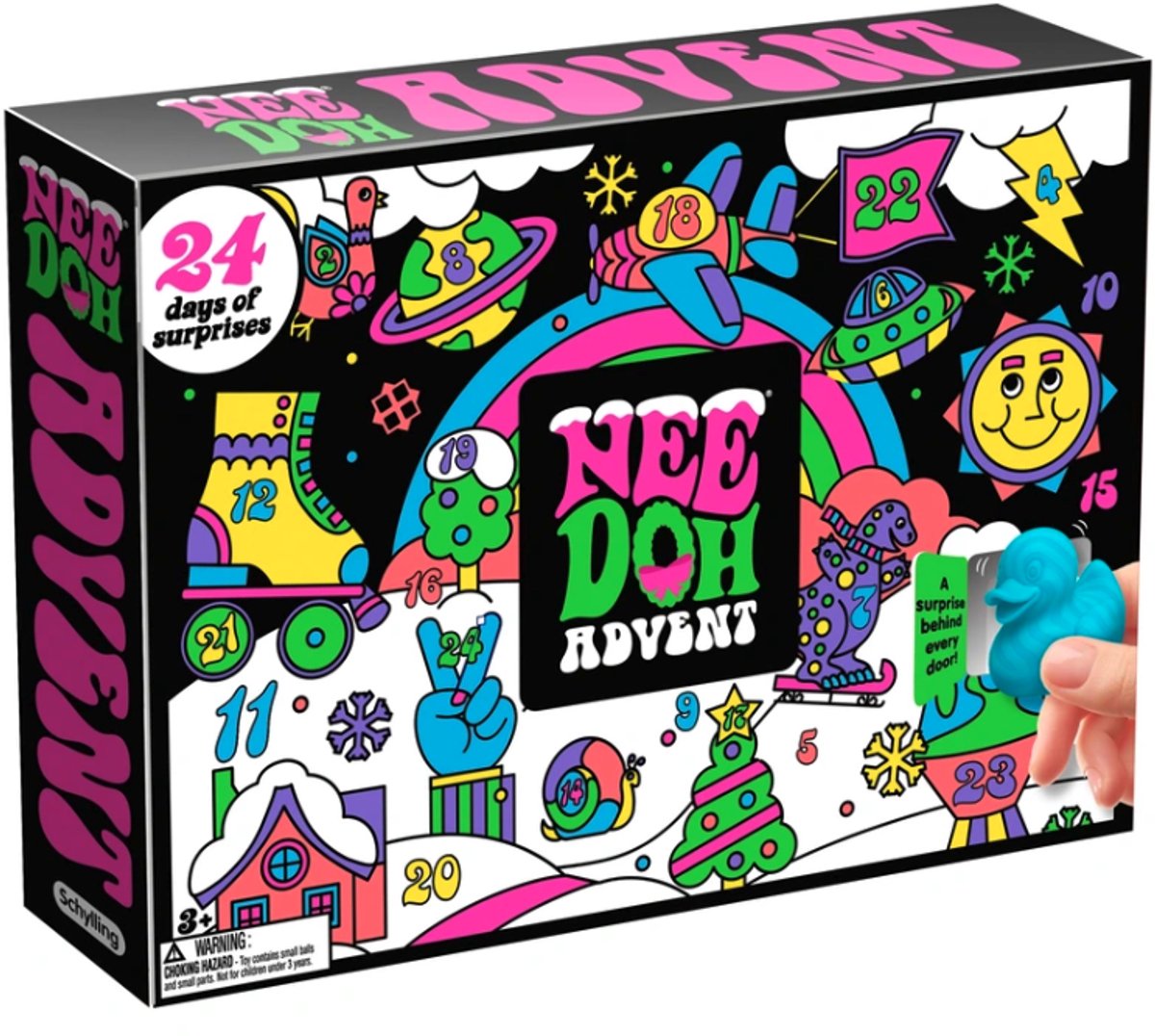 NeeDoh Adventskalender 2026 - 24 Verrassingen - Adventkalender Volwassenen en Kinderen - Adventskalenders - Aftelkalender - Geschenkdoos - Geschenkset - Cadeaudoos - Giftset Kind - Stressballen - Squishy - Squishies - Fidget Toys - Advendkalender