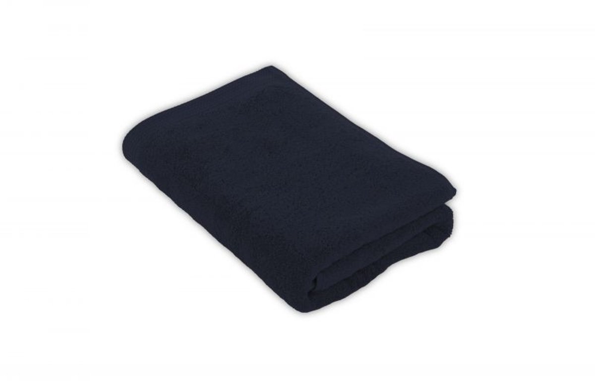 Tiseco Home Studio - Badlaken DELUX - 100% katoen - 550 g/m² - 70x140 cm, donkerblauw