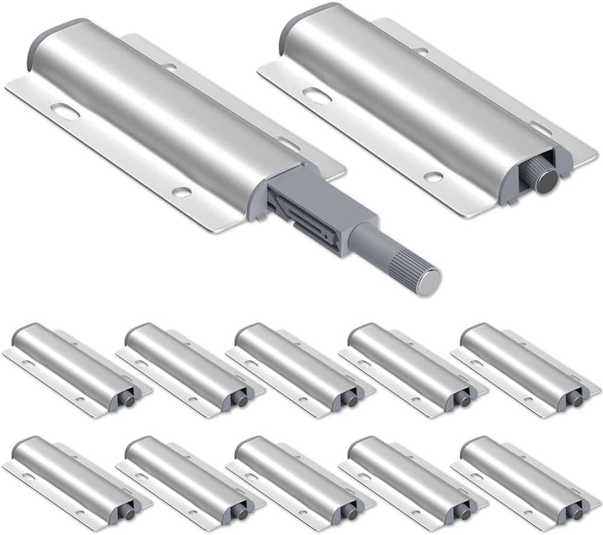 12 Stuks Push-to-Open Deursnappers voor Kasten en Laden met Druksluiting en Magnetische Sluiting voor Meubels en Deuren