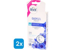 Veet Easy-Gel Wax - Ontharingsstrips - Gezicht - Gevoelige Huid - 2 x 20 - 40 stuks