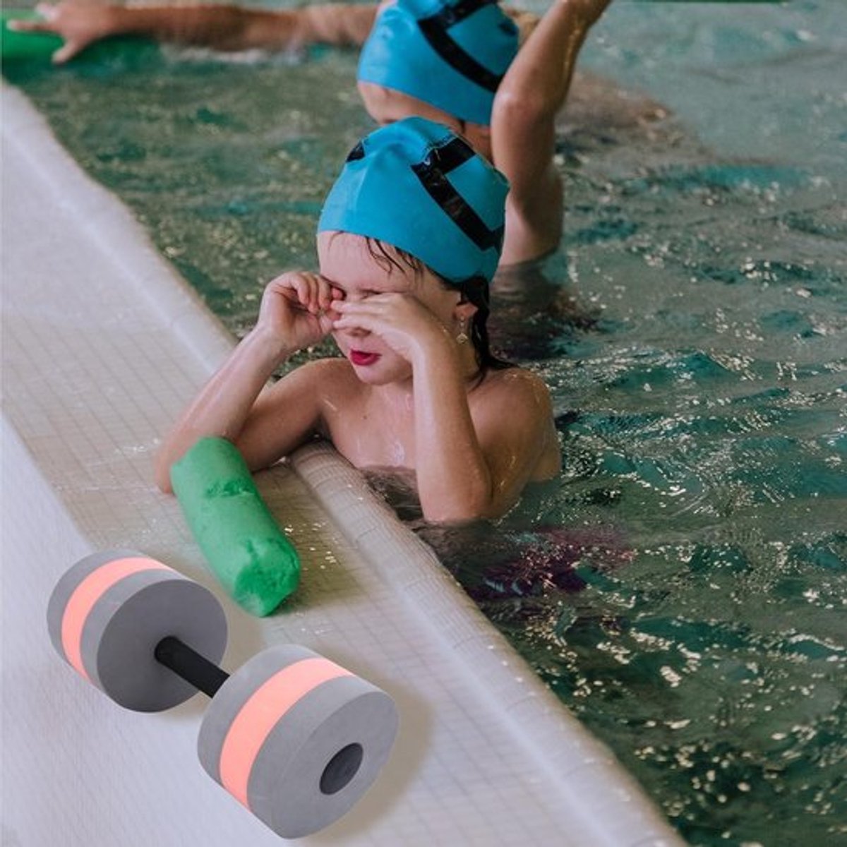Allecto Plus - Drijvende schuim dumbbells voor wateraerobics en weerstandstraining