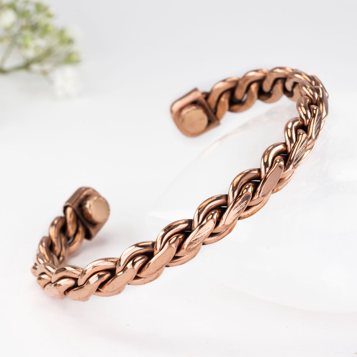 Koperen Magneet Armband - Dames - Gevlochten - Small - DEVA Loves
