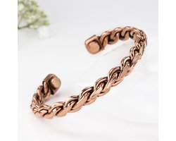 Koperen Magneet Armband - Dames - Gevlochten - Small - DEVA Loves