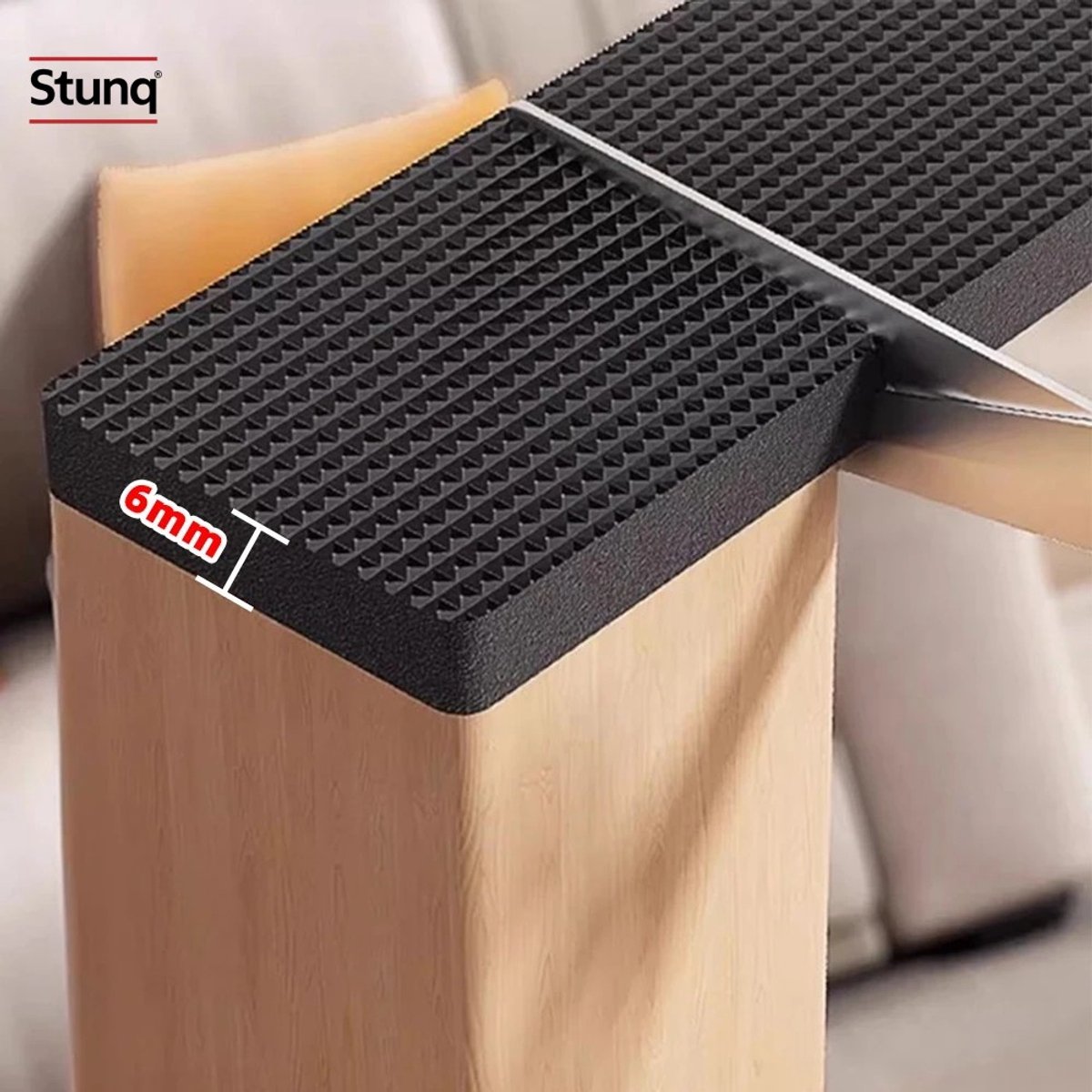 Stunq® Antislip meubelpads rol 4 cm x 2 m - dikke zelfklevende rubberen beschermers