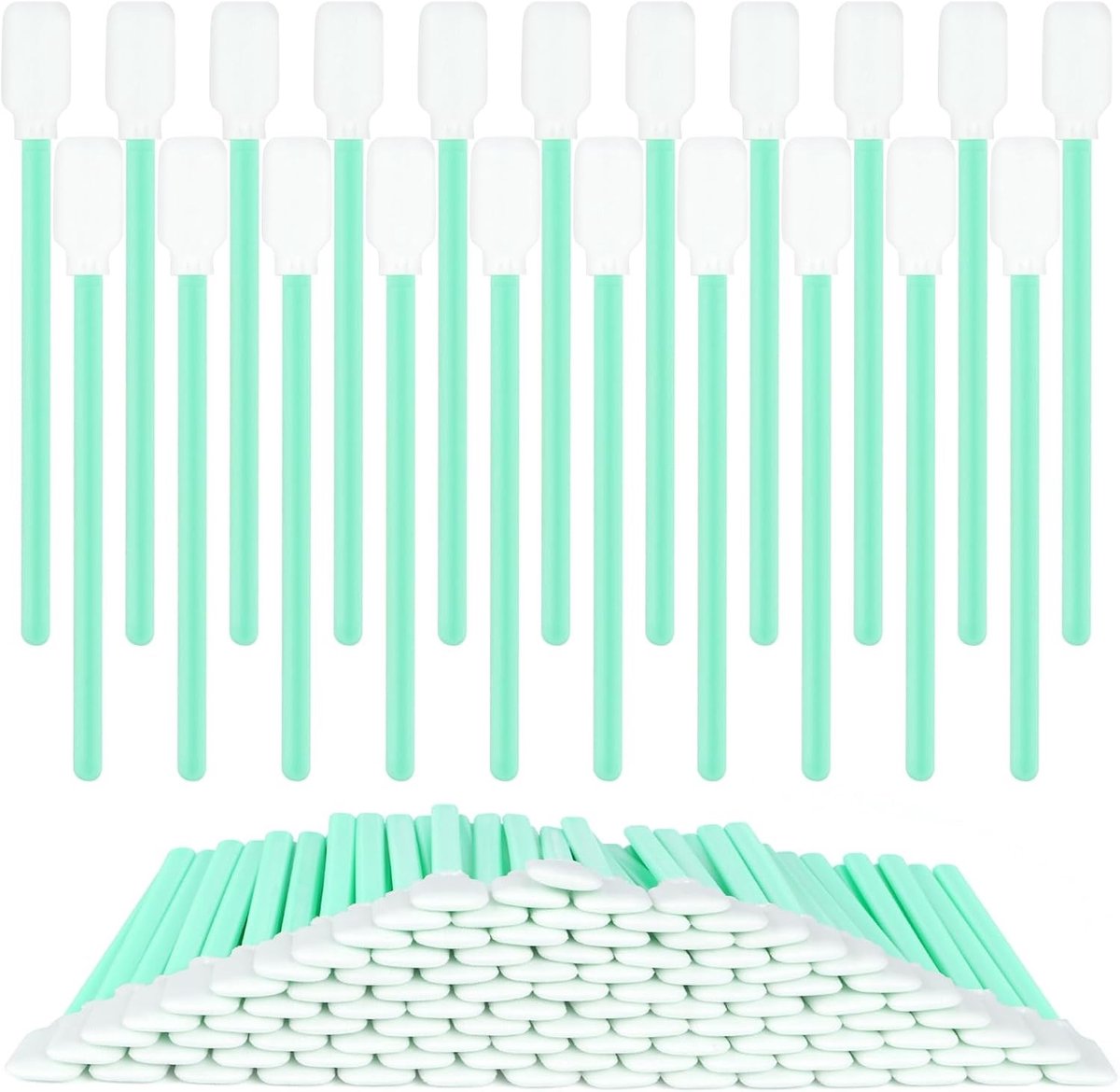 Set van 100 Schoonmaakpads, Multifunctionele Schuim Pads, Schoonmaakstokken voor Inktjetprinters, Camera's en Optische Apparaten, Ideaal voor Lensreiniging en Onderhoud