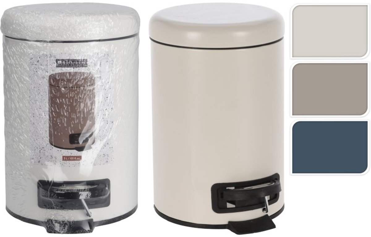 Afvalbak voor de badkamer, 3 l, donkerblauw