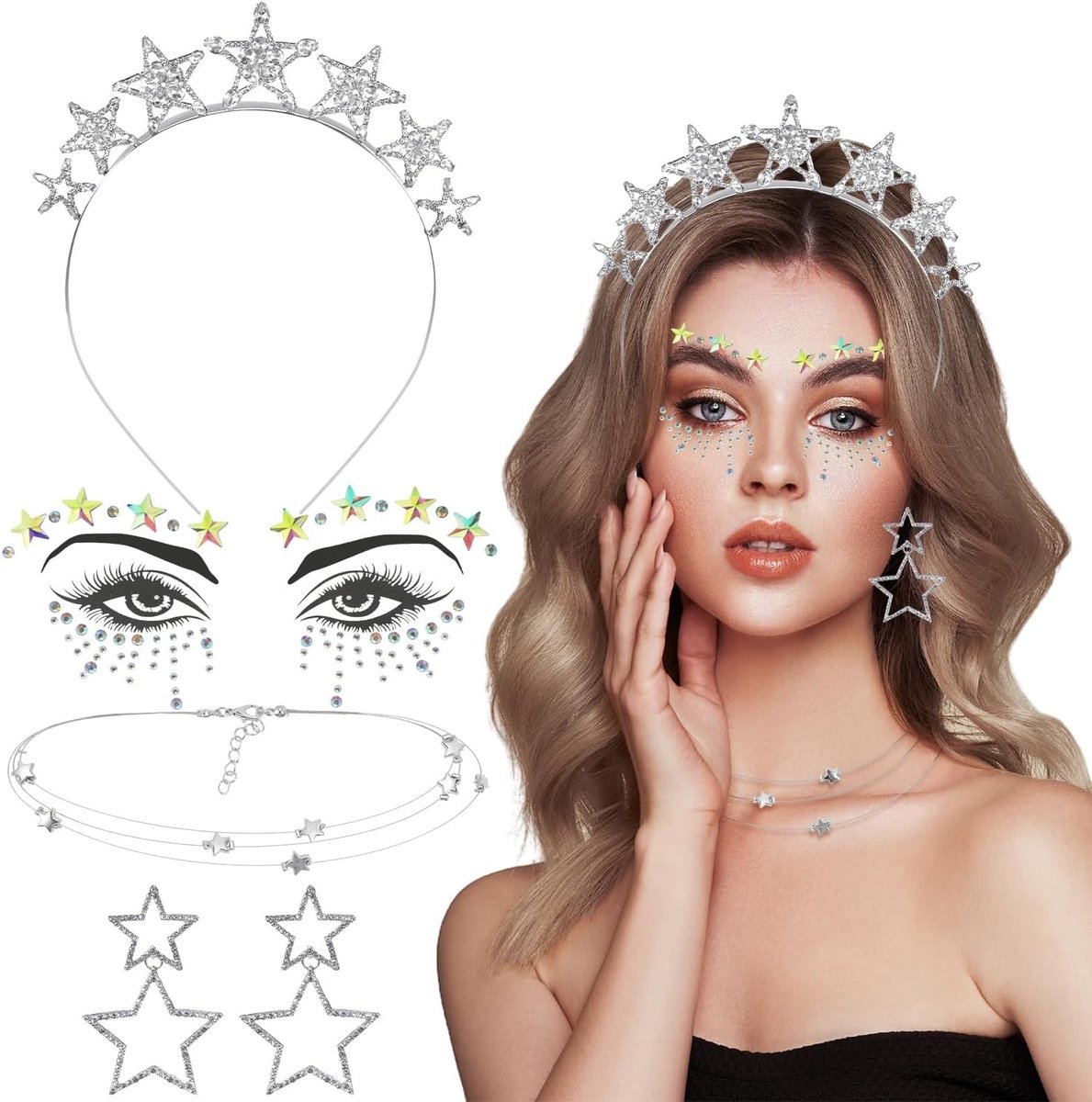 70s Disco Accessoires voor Ster Kostuum, Retro Disco Outfit voor Vrouwen, Feestkleding voor Halloween en Themafeesten