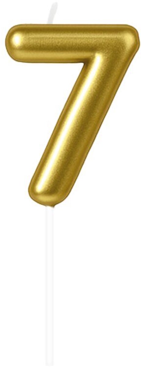 Cijferkaars 7 goud - 10,5cm