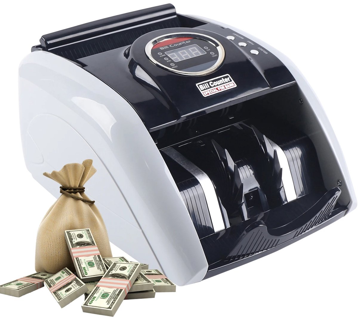 Seth Select Geldtelmachine – 900 Biljetten per Minuut – Draagbare Bankbiljetteller met UV Valsgeld Detectie – Voor Winkel en Kantoor