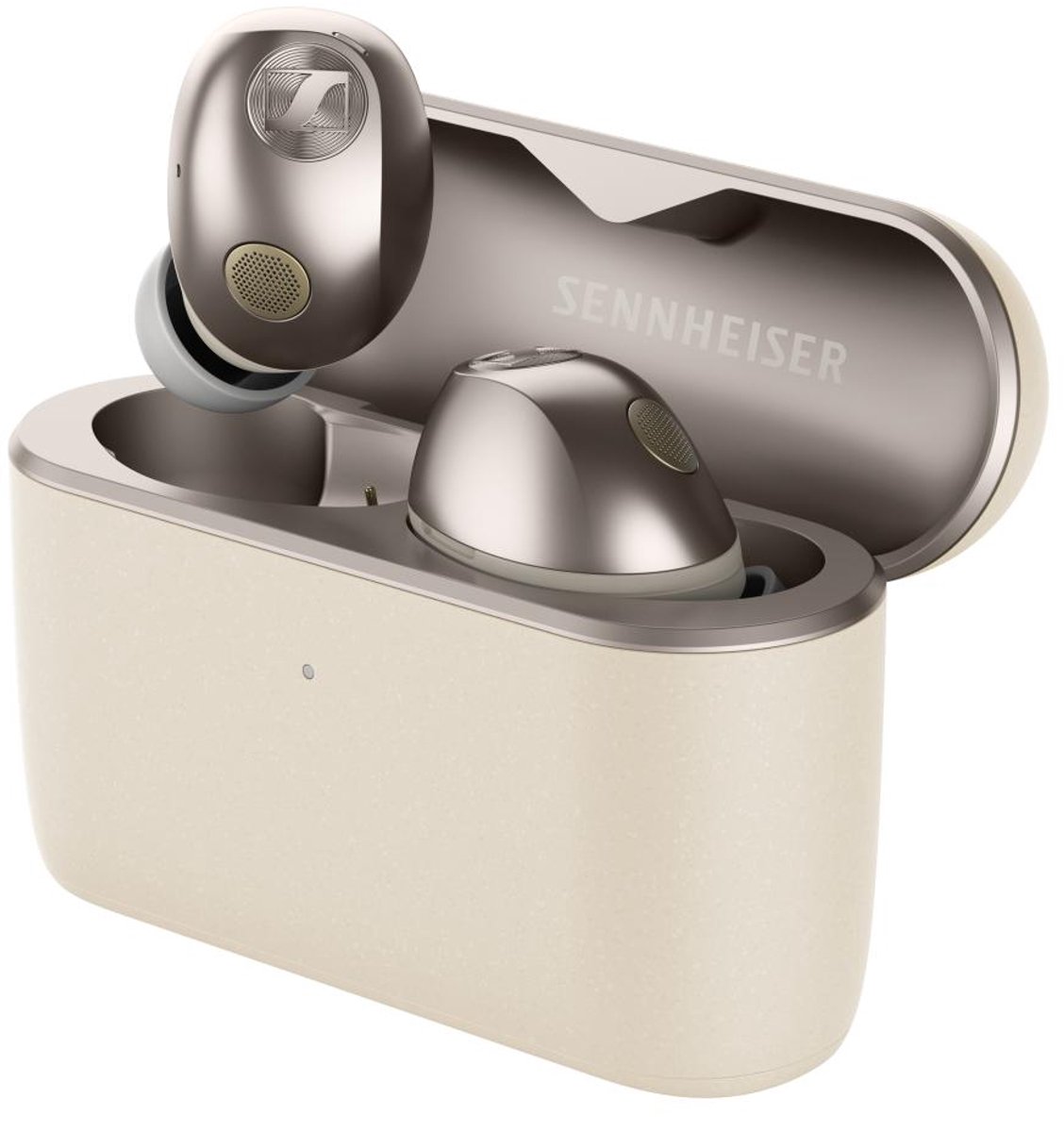 Sennheiser MOMENTUM True Wireless 5 Cream - Draadloze oordopjes met Noise Cancelling - 40u batterij - vervangbare batterij - 3D Dolby atmos - Headtracking - 8 Microfoons
