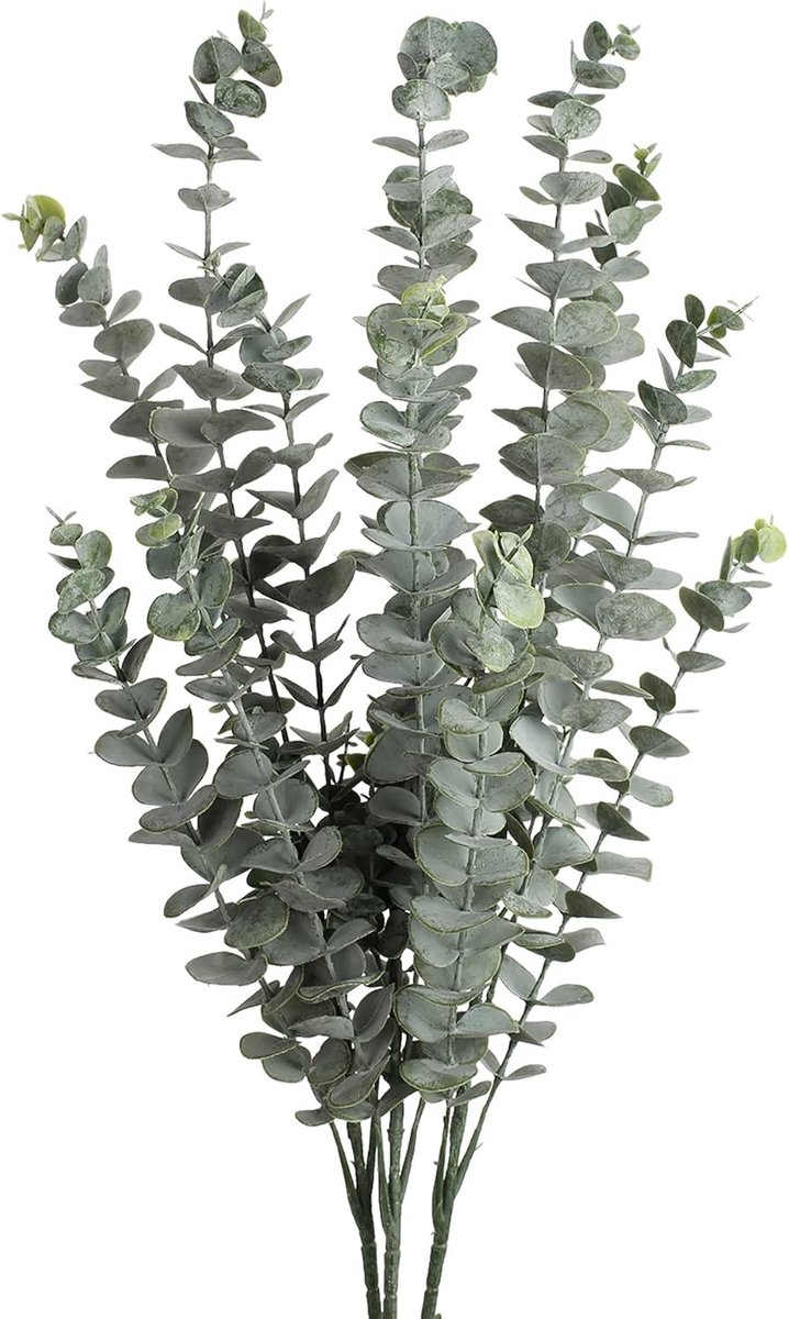 Set van 3 Kunstmatige Eucalyptus Planten - Decoratieve Droogbloemen voor Thuis, Hoogte 87 cm, Perfect voor Interieur en Bruiloften