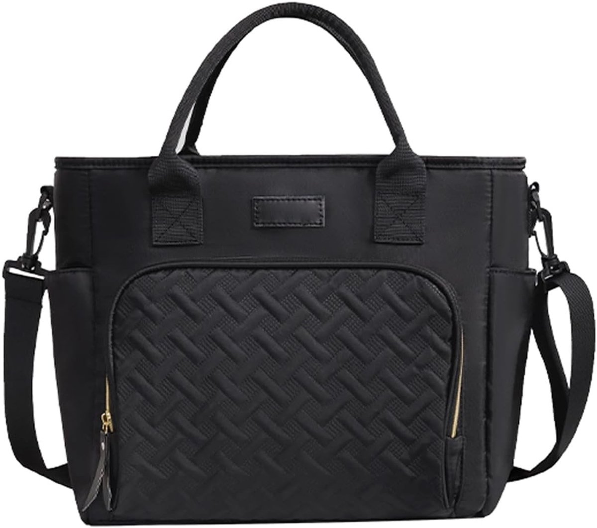 Isolatie Lunchbox voor Vrouwen en Mannen, Lekvrije Koeltas, Herbruikbare Lunchzak (10L, Zwart) - Perfect voor Werk en Picknick